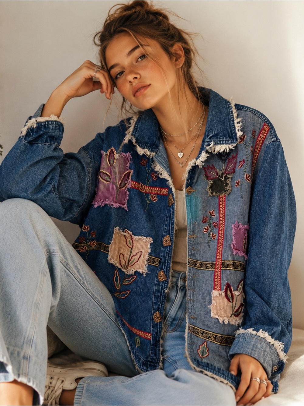 Women’s Embroidered Denim Jacket